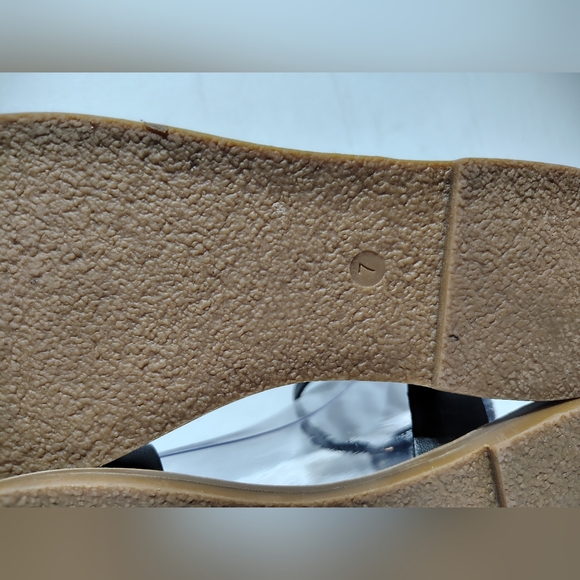 Madewell The Boardwalk Ankle Sandal Black Leather Crisscross Flat Size 7 - Picture 6 of 9